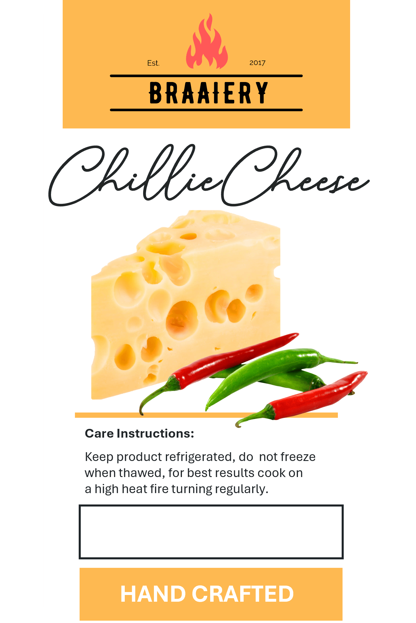 Chillie Cheese Wors
