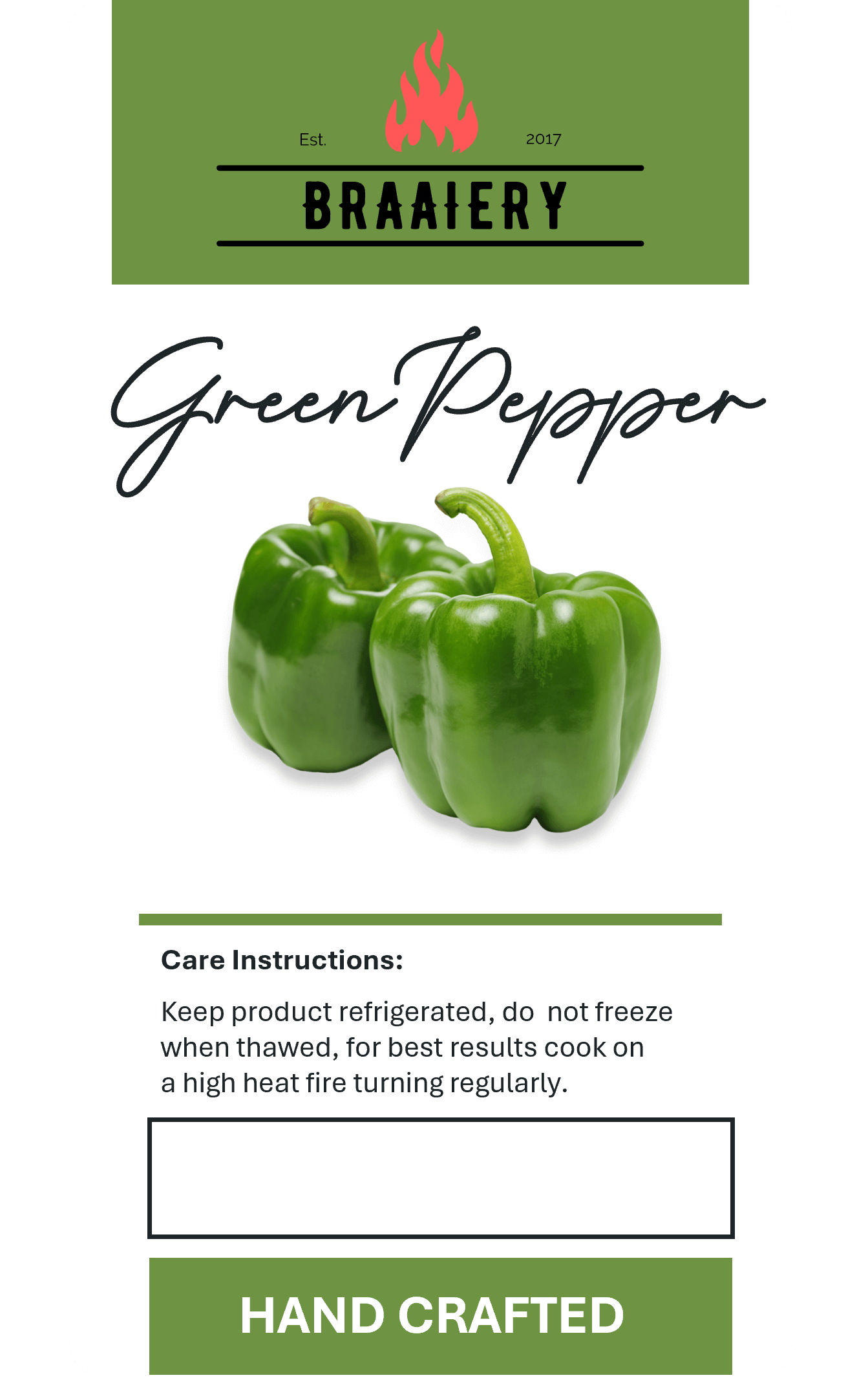 Green Pepper Wors